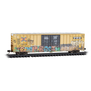 Micro-Trains MTL N TTX 60' Box Car Weathered / Graffiti  123 44 016