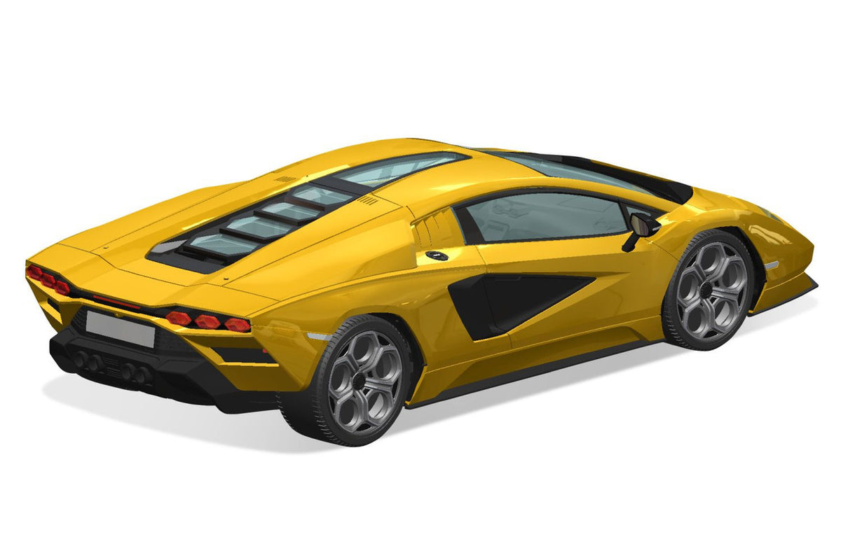 Aoshima Snap Kit 1/32 Lamborghini Countach LPI 800-4 Yellow 19-C