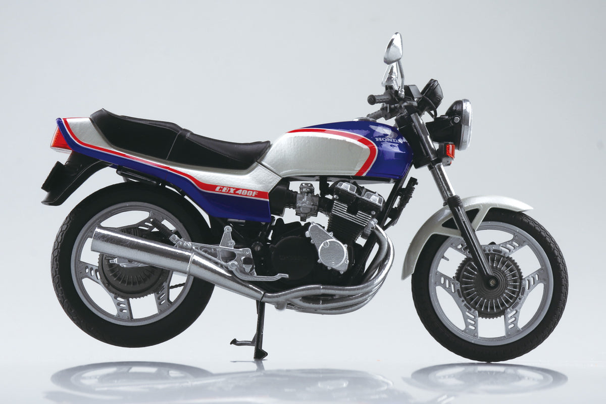 Aoshima 1/12 Honda CBX400F Pearl/Candy Blue DIECAST 11159