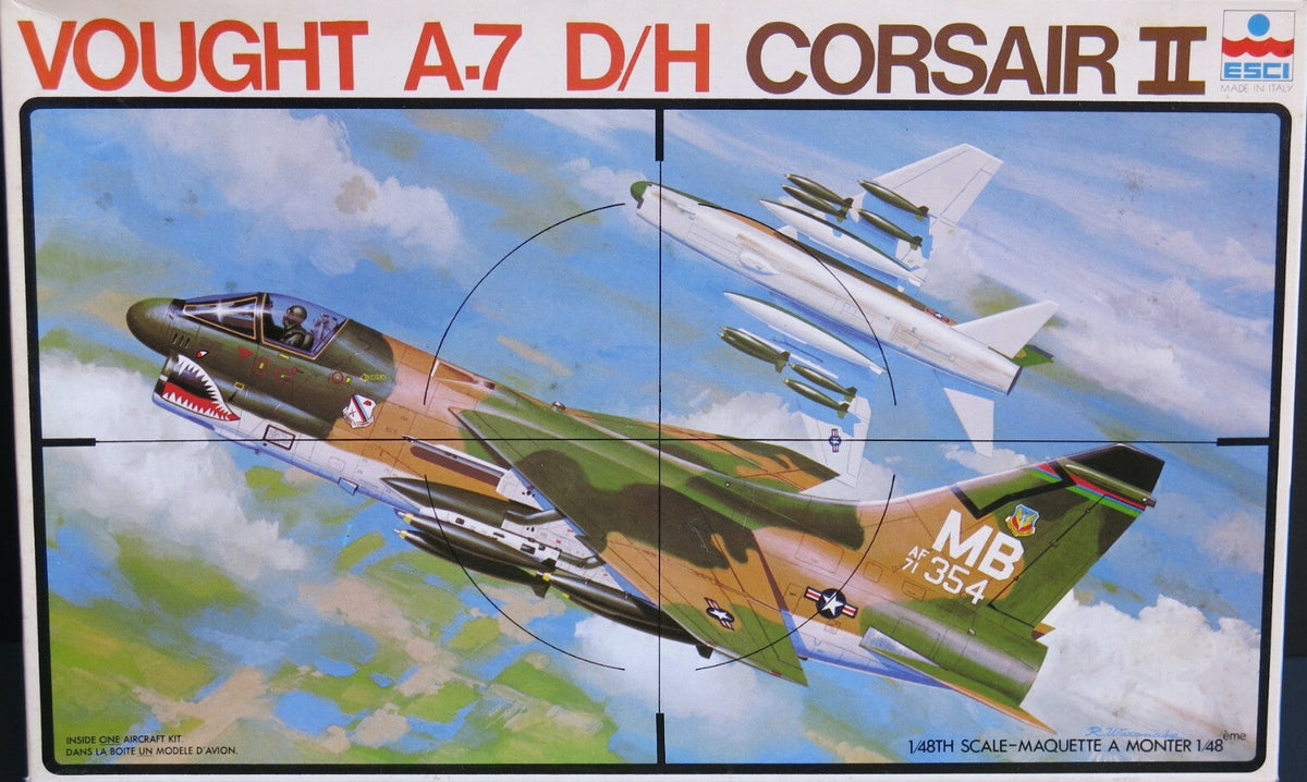 ESCI 1/48 US A-7 D/H Corsair II 4009C Vintage 1977 OPEN BOX