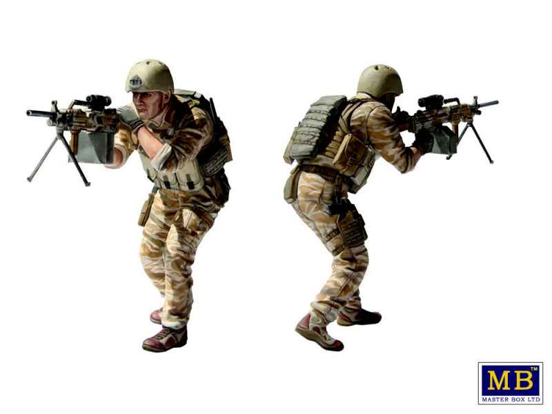Master Box Ltd. MB35193 – Set Figure In Plastica Modern US Infantry, Scala 1:35, Non Verniciate, Kit Modellismo - 3