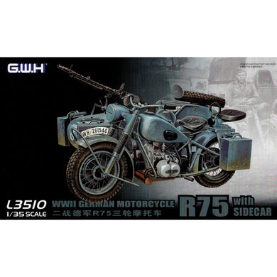 Great Wall Hobby 1/35 German WWll German Motorcycle w/ Sidecar L3510