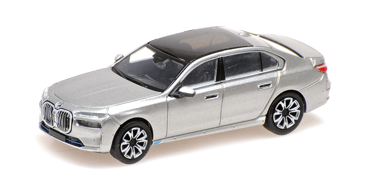 Minichamps 1/87 HO BMW I7 2023 Silver Metallic 870024502