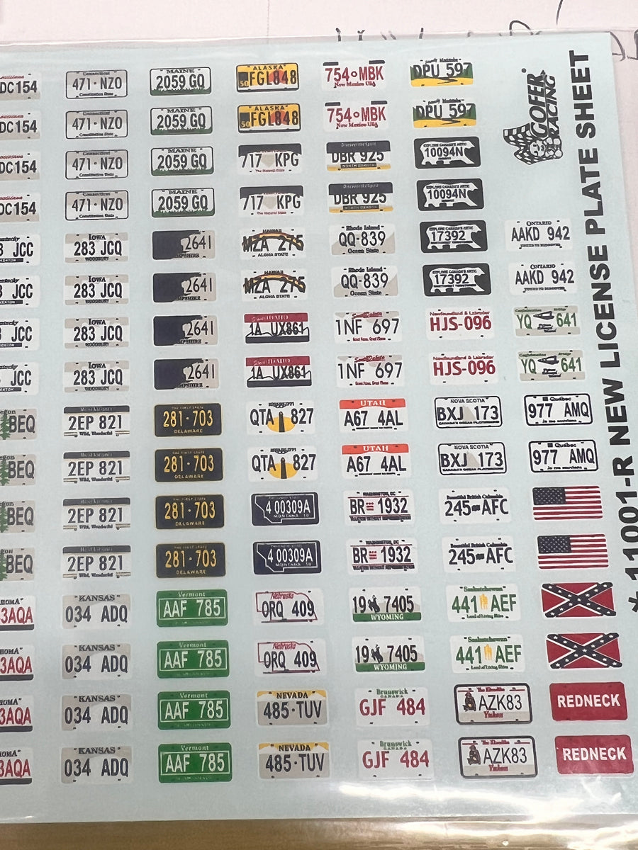 1/24 Scale Photo-Etch License Plate Frames – Gofer Racing 20014 (Model Car Detail)