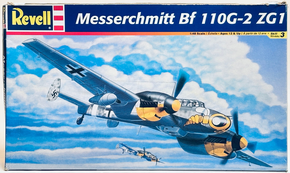 Revell 1/48 German Messerschmitt Bf 110G-2 ZG1 w/ EXTRAS OPEN BOX 
