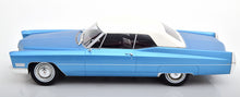 Load image into Gallery viewer, KK Scale 1/18 Cadillac DeVille Soft Top Blue Metallic/White 1967 KKDC180314