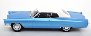 KK Scale 1/18 Cadillac DeVille Soft Top Blue Metallic/White 1967 KKDC180314