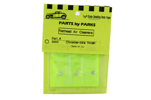 Parts by Parks 1/24-25 Flathead Air Cleaners "Chrome Like Finish" 8005
