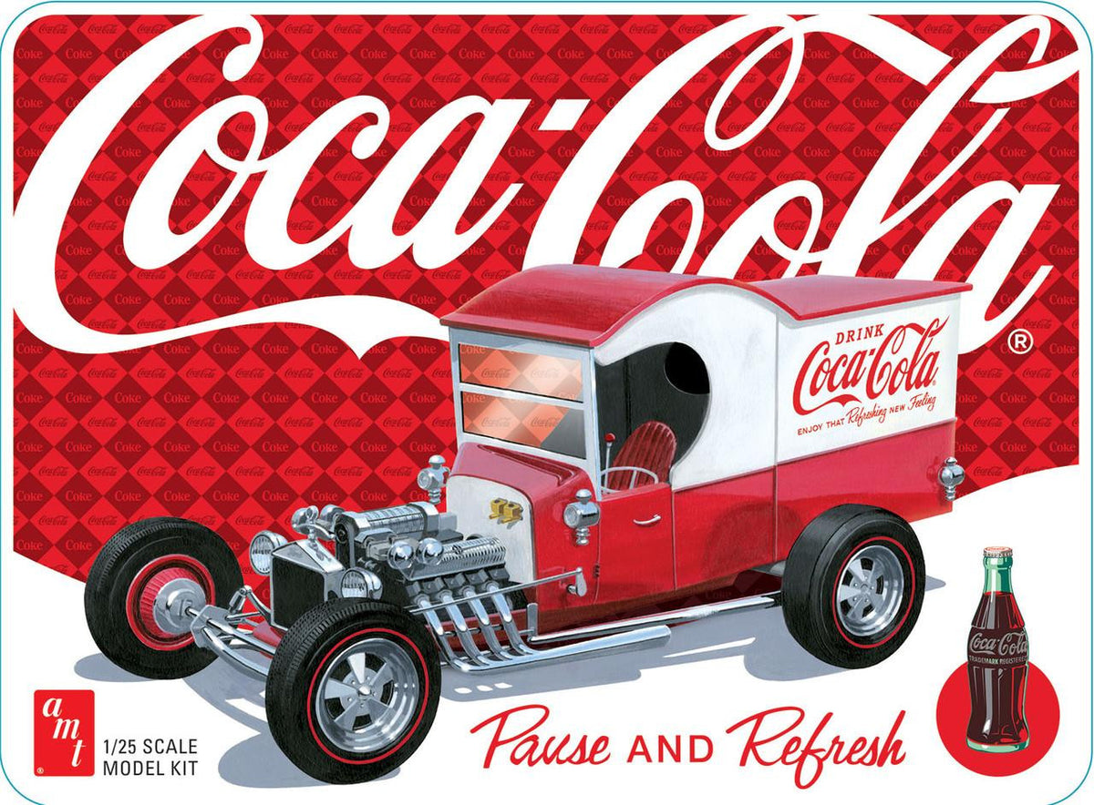AMT 1/25 Ford Model T Coca-Cola Panel Van 1925 w/ Tin Packaging