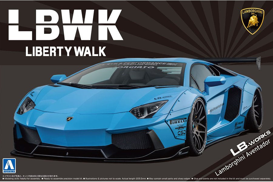 Aoshima 1/24 LB-Works Liberty Walk Lamborghini Aventador LBWK Ver