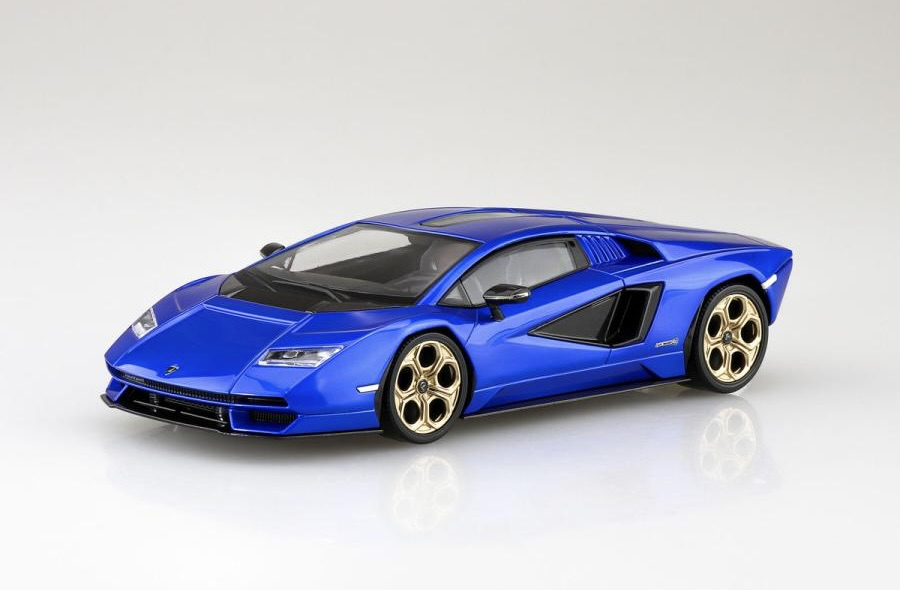 Aoshima Snap Kit 1/32 Lamborghini Countach LPI 800-4 Blue 19-F