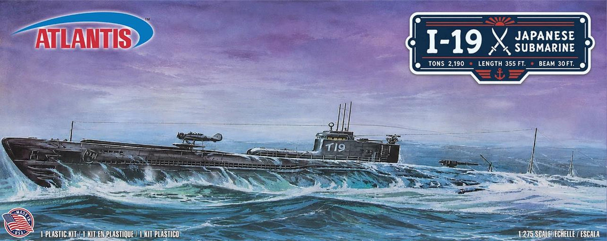 Atlantis 1/275 Japanese Navy I-19 Submarine ALM728 COMING SOON