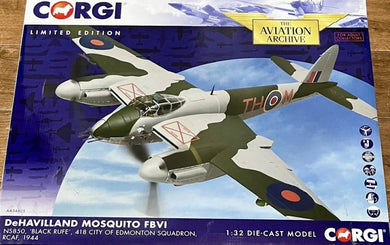 Corgi 1/32 De Havilland Mosquito FB.MkVI RCAF Black Rufe 1944 AA34605C MINT