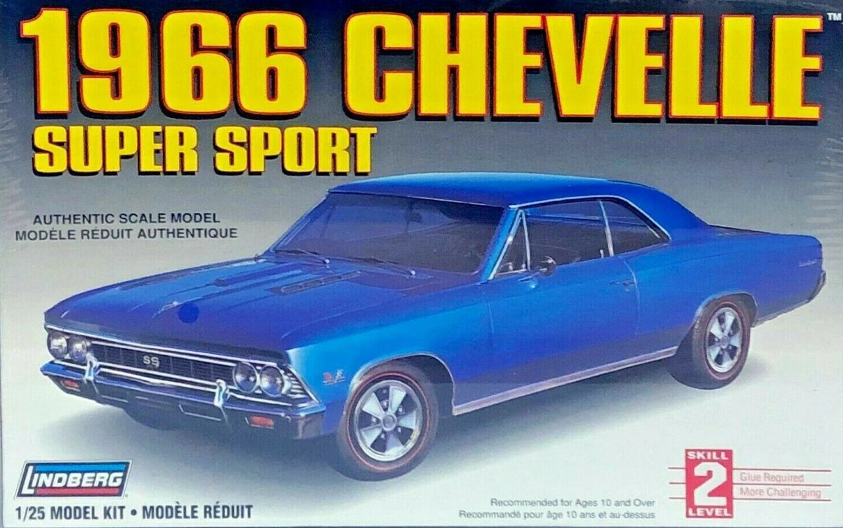 Lindberg 1/25 1966 Chevy Chevelle Super Sport OPEN BOX 72181C