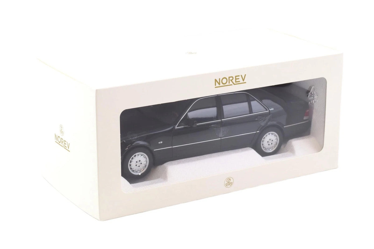 Norev 1/18 1997 Mercedes-Benz S600 Obsidian Black Metallic 183045