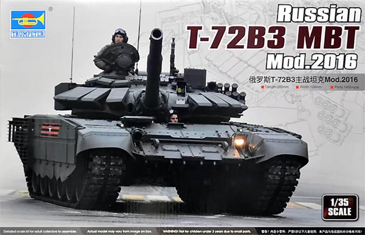 Maquette Trumpeter 1/16 – Char Russe T-72B MBT – Kit Plastique à Monter – Neuf