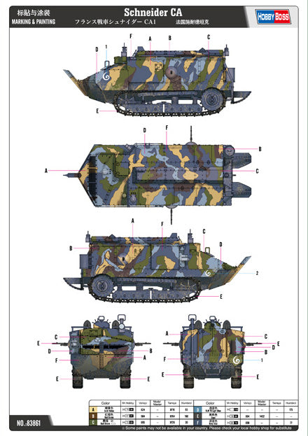 HobbyBoss 1/35 French WWI Schneider CA Tank 83861