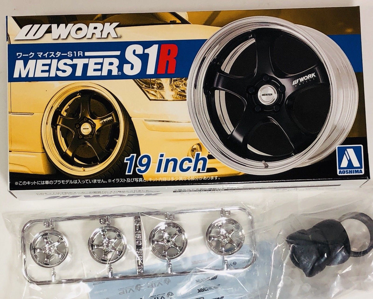 Aoshima 1/24 Rim & Tire Set ( 06) Meister S1r 19