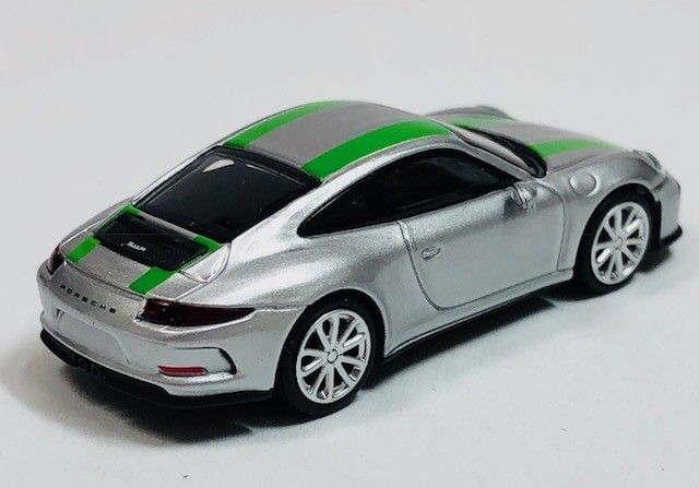 Minichamps 1/87 HO Porsche 911 R Silver/Green Stripes 870066225 SALE!