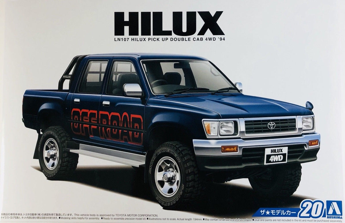 Aoshima 1/24 Toyota Hilux Double Cab 4WD 1994 Pickup Truck 06217 