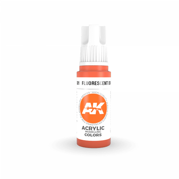 AK Interactive 3rd Gen Acrylic AK11081 Fluorescent Orange 17ml