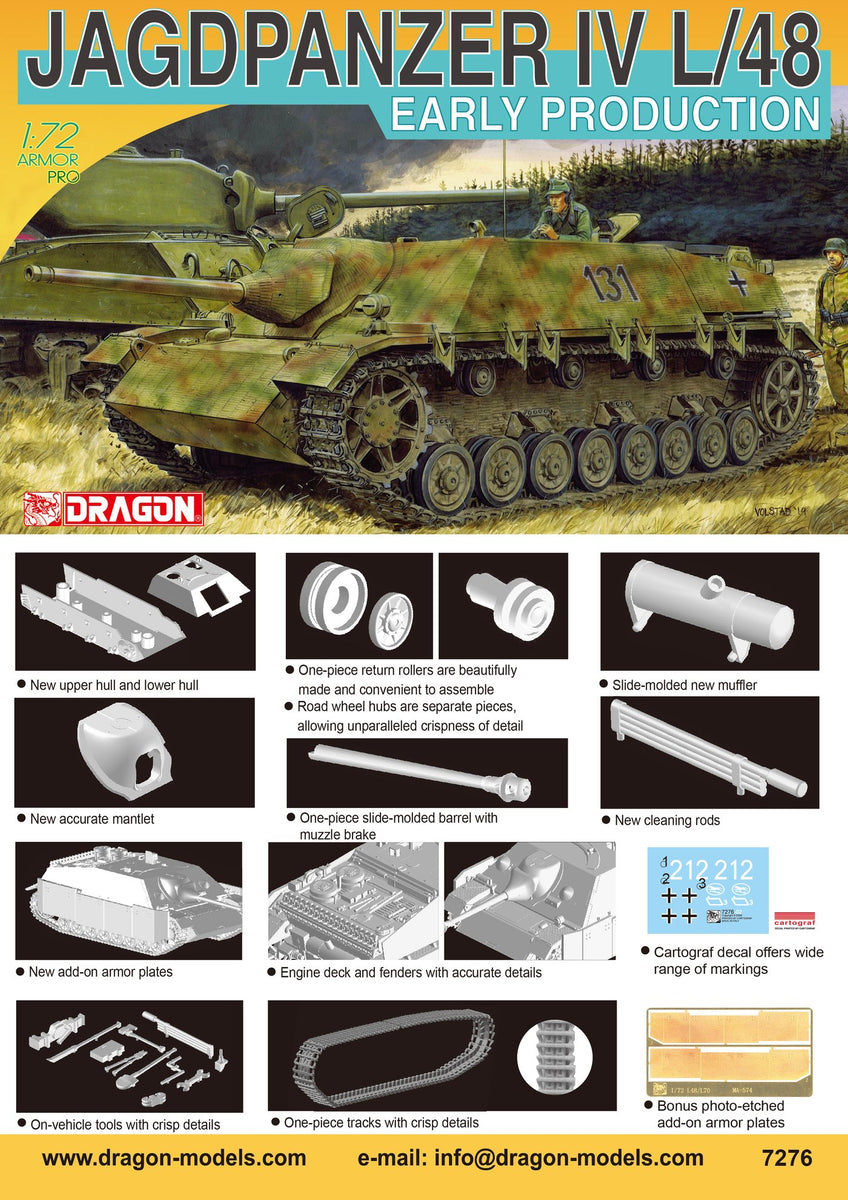 1/72ドラゴンアーマー 6台セット JAGDPANZER，シャーマン等まとめ♪ Dragon 1/72 German Jagdpanzer IV L/48 Early Production 7276