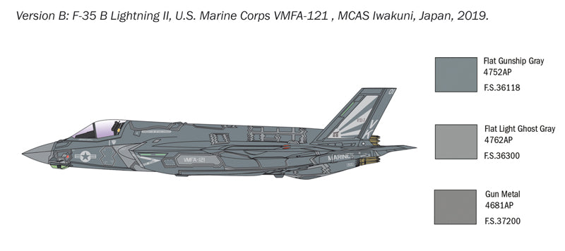 Italeri 1/72 US F-35B Lightning II STOVL Version 1425' – Burbank's