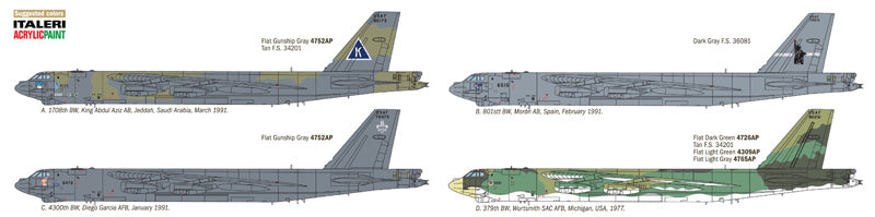 Italeri 1/72 US B-52G Stratofortress Gulf War 1378 – Burbank's