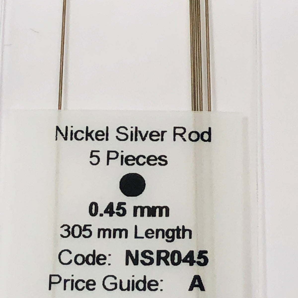 Albion Alloys Nickel Silver Rods 0.45mm X 305mm – Pack Of 5 For Modelling & Crafts
