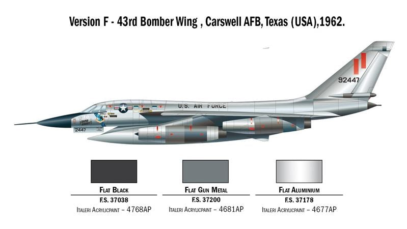 航空機・ヘリコプター ITALERI 1/72 B58 HUSTLER Italeri 1/72 US B-58 Hustler 1142' – Burbank's House of Hobbies