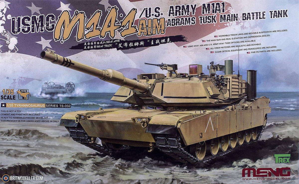 Meng 1/35 US M1A1 AIM Abrams TUSK Main Battle Tank TS-032