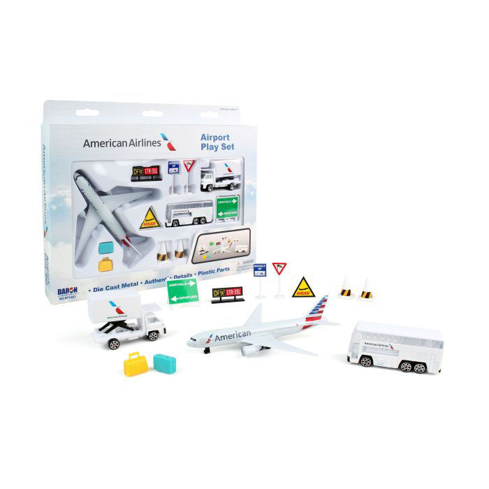 DARON American Airlines Airport Playset / アメリカン航空　空港プレイセット並行輸入 Daron American Airlines Deluxe Gift Set with Airport Playset
