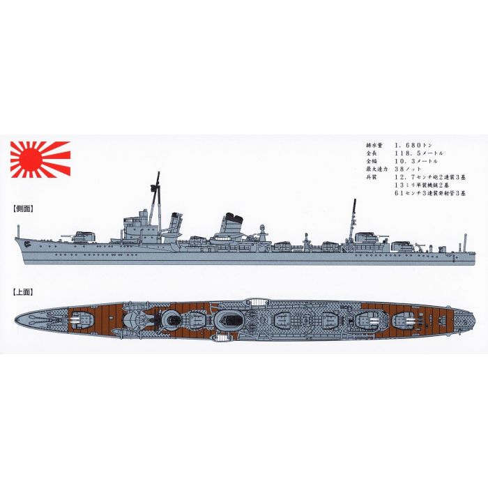 Yamashita Hobby 1/700 Japanese Destroyer Ikazuchi 1942 NVSP3