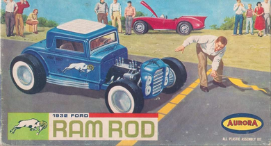 Aurora 1/32 1932 Ford 3-Window  Ram Rod OPEN BOX VINTAGE KIT NO.509C