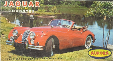 Aurora 1/32 Jaguar XK 120 Roadster OPEN BOX VINTAGE KIT NO.512C