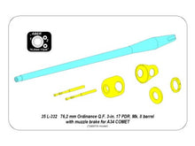 Load image into Gallery viewer, Aber 1/35 British 17PDR. Mk. II Barrel w/ Muzzle Brake MGs for A34 Comet 35 L-332