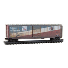 Load image into Gallery viewer, Micro-Trains by Atlas N Northern Pacific 50' Box Car Weathered 2-Pack 983 105 109