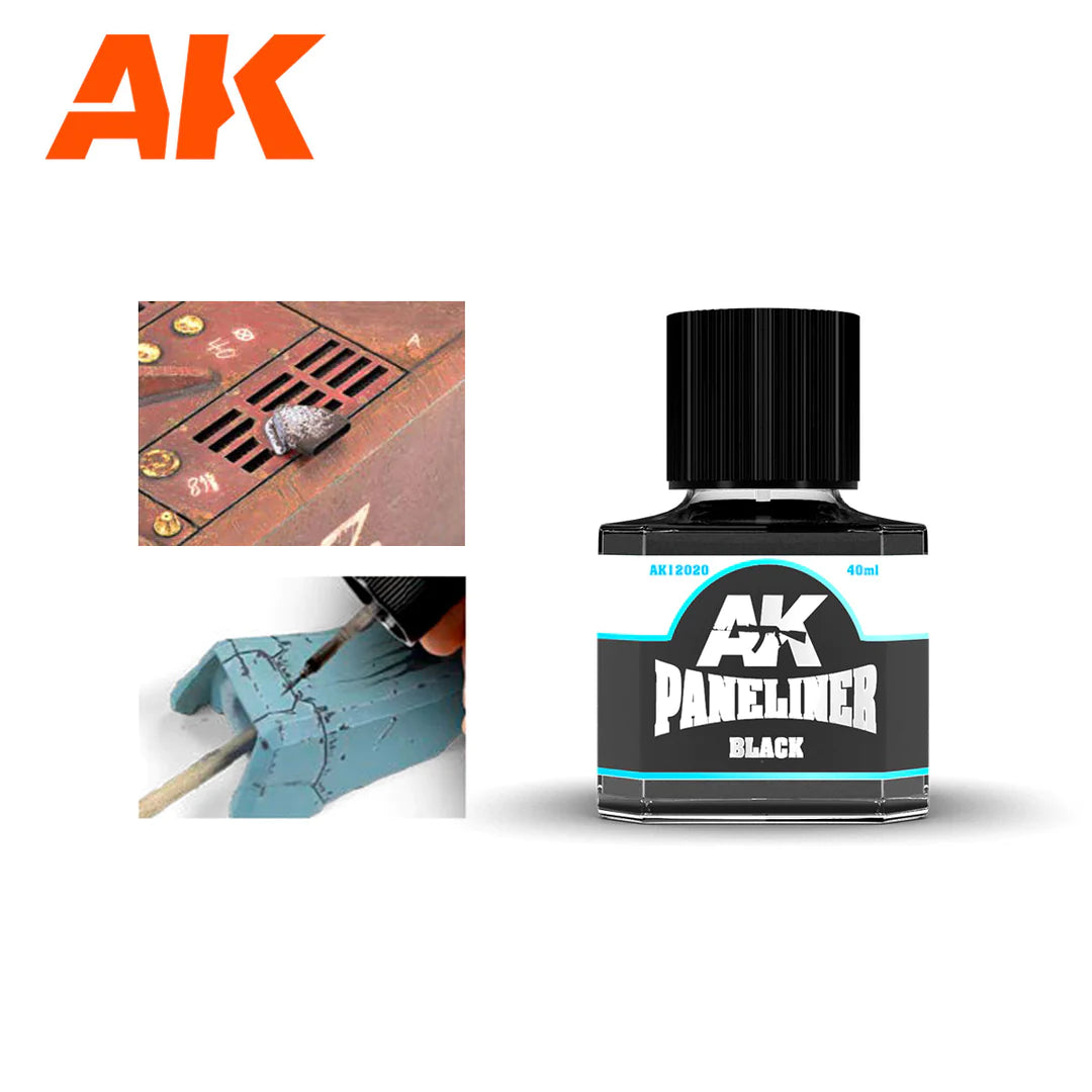 AK Interactive AK12020 Black Panel Liner 40ml