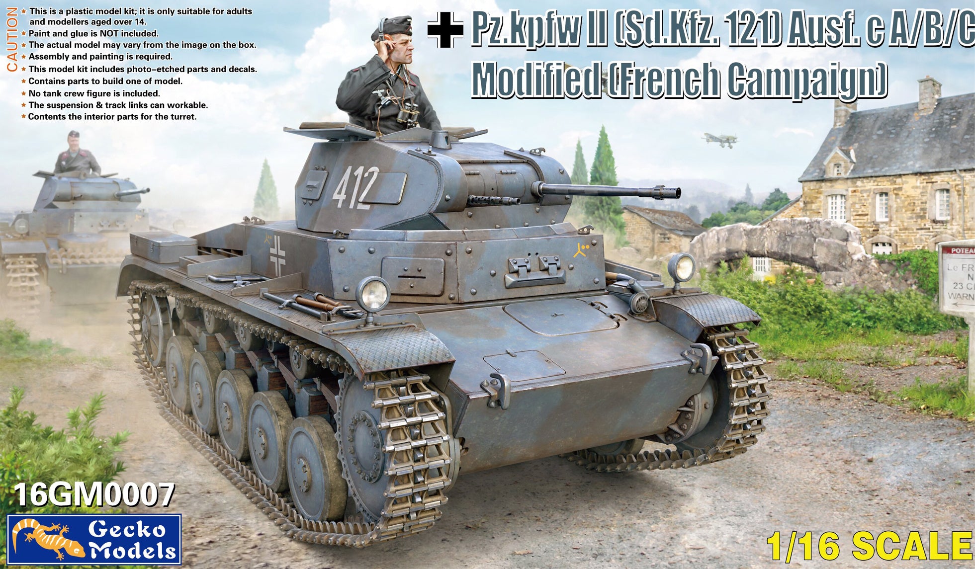 Pz.Kpfw II Ausf F (Sd.Kfz 121) 1/16スケール Gecko Models 1/16 Pz.kpfw II Sd.Kfz. 121 Ausf.A/B/C French