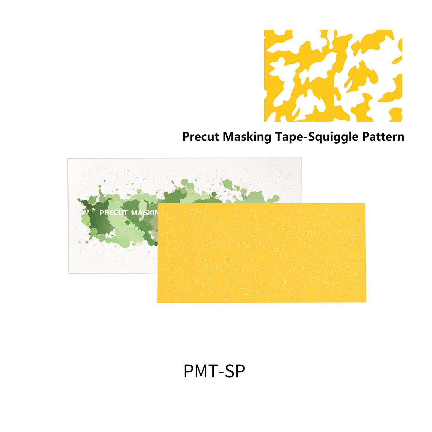 Dspiae  PMT-SP Precut Masking Tape - Squiggle Pattern