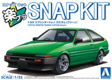 Load image into Gallery viewer, Aoshima SNAP KIT 1/32 Toyota Sprinter Trueno Custom Wheel (Green) 11CU-GN 06913'