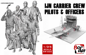 Border 1/35 Japanese Carrier Crew Pilots & Officers Resin Figures (8) BR-006