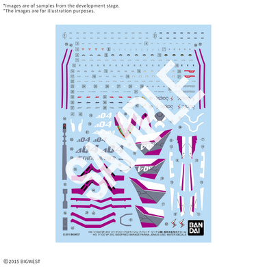 Bandai Macross HG 1/100 VF-31C Siegfried Mirage Farina Jenius Use Water Decals 2826482' COMING SOON