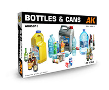Load image into Gallery viewer, AK Interactive 1/35 Bottles &amp; Cans AK35018