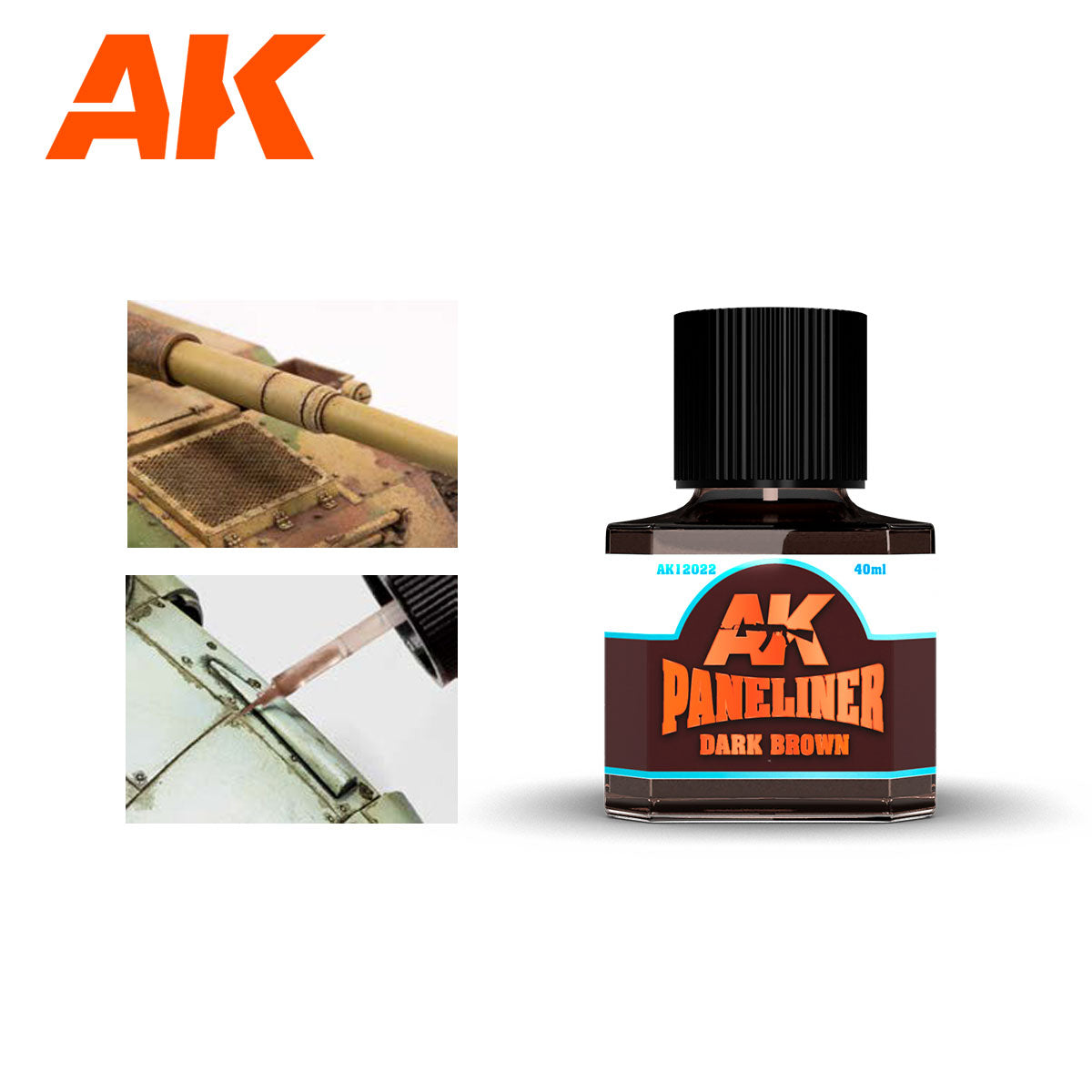 AK Interactive AK12022 Dark Brown Panel Liner 40ml