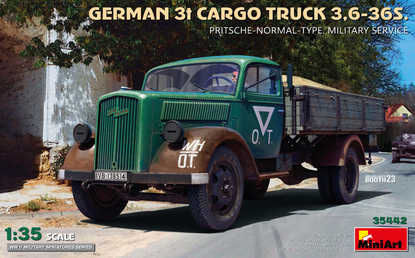 Miniart 1/35 – Camion Cargo Allemand 3t – Version Tardive 3.6-36s – Maquette Détaillée Pour Collectionneurs