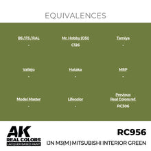 Load image into Gallery viewer, AK Interactive RC956 Real Colors IJN M3 (M) MITSUBISHI Interior Green 17ml
