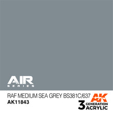 Load image into Gallery viewer, AK Interactive AK11843 Acrylic 3G Air RAF Medium Sea Grey BS381C/637 17ml