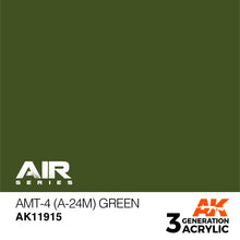 Load image into Gallery viewer, AK Interactive AK11915 Acrylic 3G Air AMT-4 (A-24m) Green 17ml