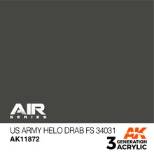 Load image into Gallery viewer, AK Interactive AK11872 Acrylic 3G Air US Army Helo Drab FS 34031 17ml